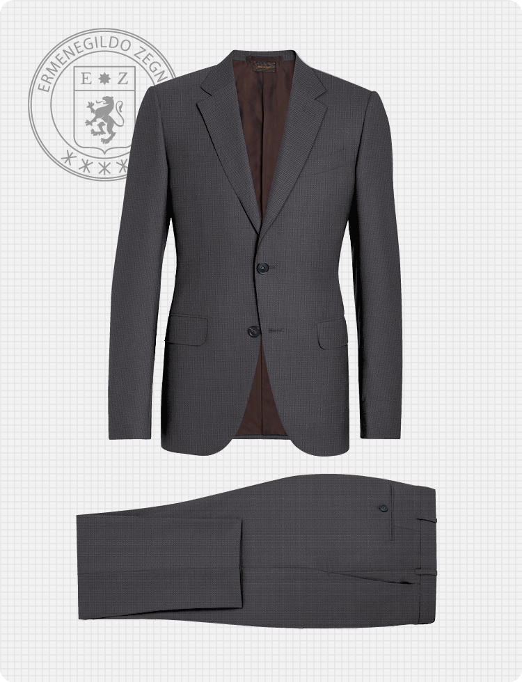 最高級極上品 エルメネジルドゼニア ブラックウォッチ柄スーツ ビッグ 