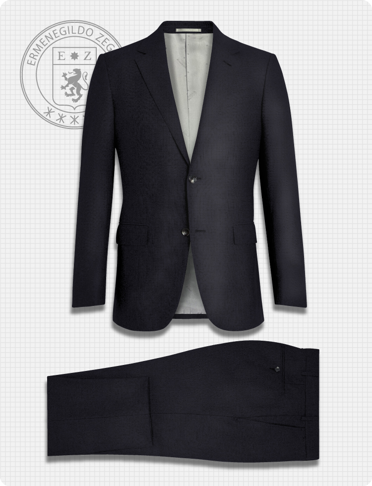 ゼニア生地 スーツ ループ 1280-0008 | ゼニア認定の仮縫付フル 