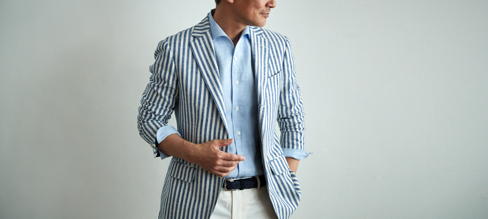 ゼニア オーダー イタリアンカラーシャツ