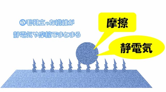 毛羽立った繊維の集合体が毛玉の正体