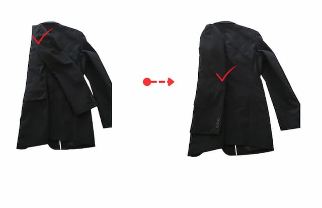 ジャケットを畳む手順の画像