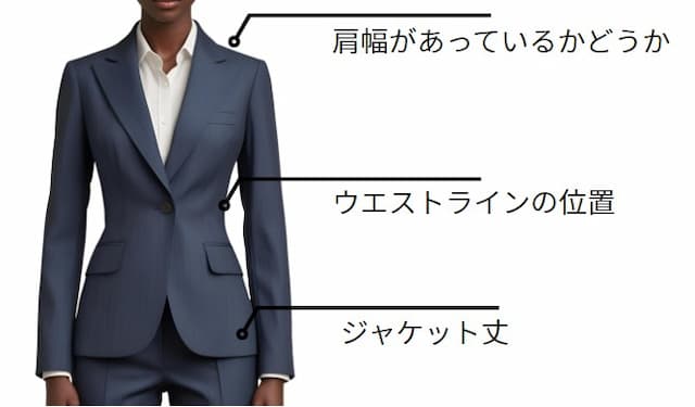 レディーススーツのサイズ選びで重要なポイント