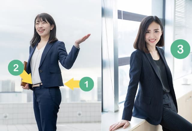 小柄な女性のスーツコーデ画像