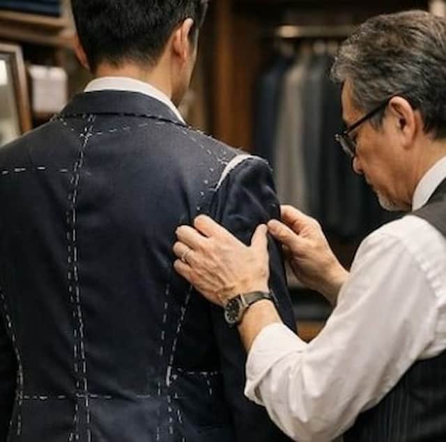 ビスポークの仮縫い風景