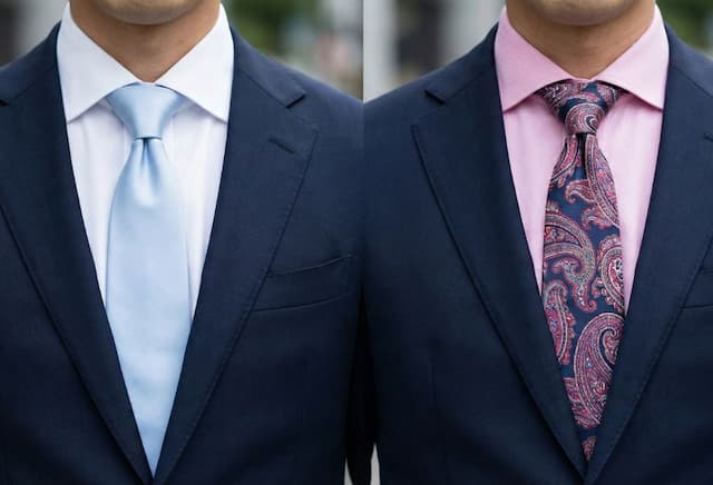 入学式にふさわしいネクタイの比較画像