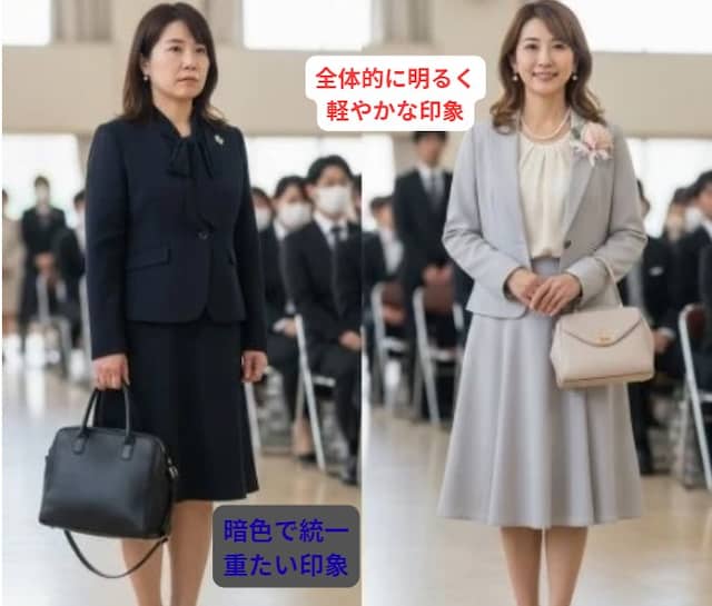 入学式コーデの比較画像①