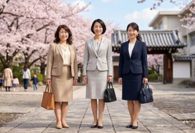 スーツを着た40代女性たち