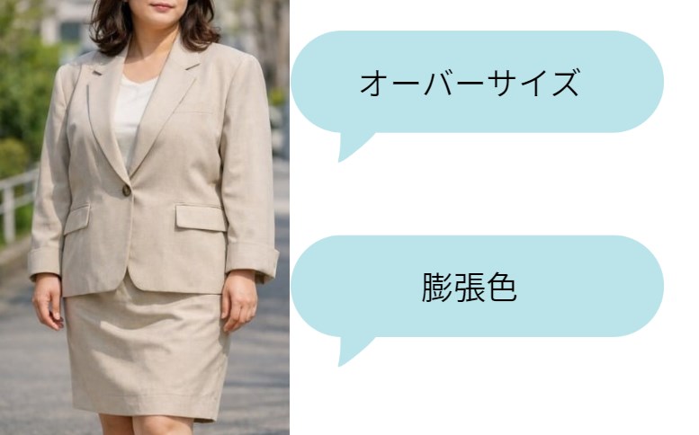 太ったスーツ姿の女性