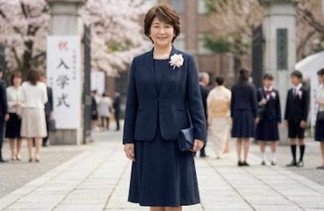 締め付けが少なく楽な着心地のワンピーススーツ