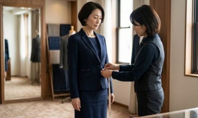 採寸をする50代女性のイメージ画像