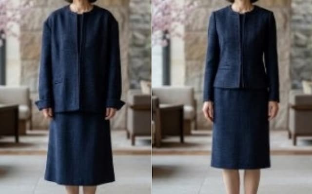 レディーススーツのサイズ感比較