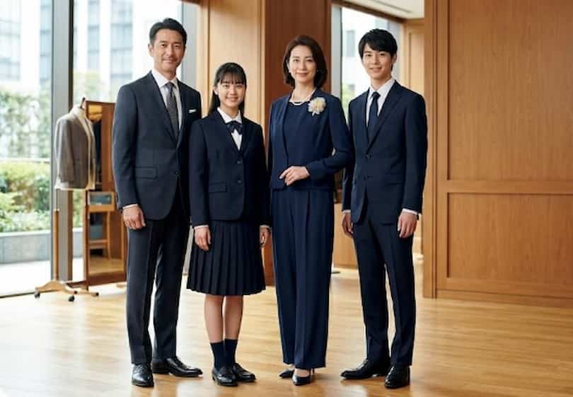入学式を控えた家族のイメージ画像
